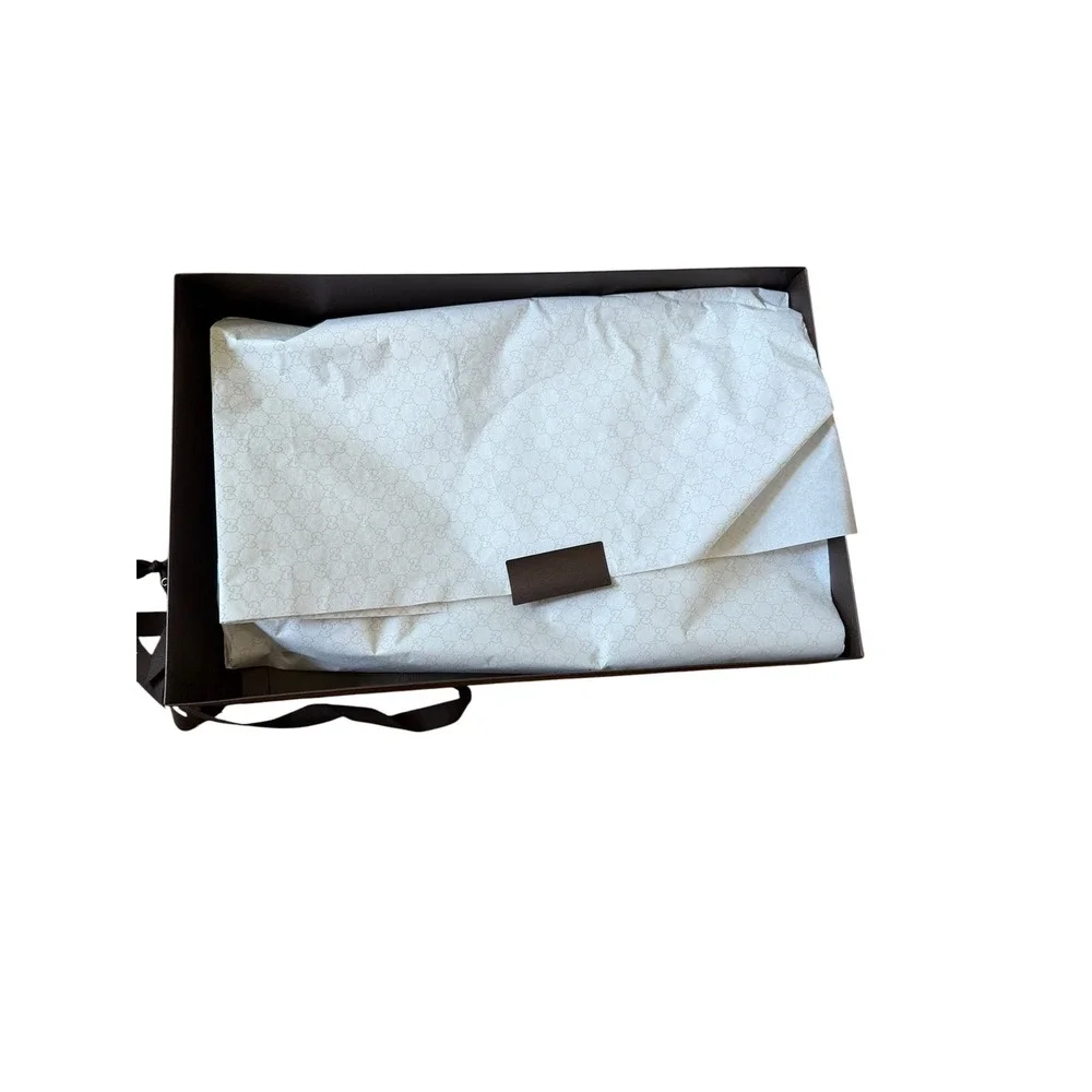 Gucci Empty Gift Box Dust Bag Ribbon Tissue Paper Monogram Brown Firenze 1921